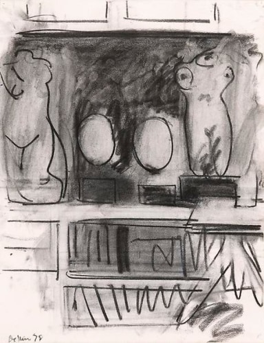 Studio Drawing with Two Torsos and Two Busts, 1978