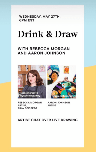 "Drink & Draw with Rebecca Morgan and Aaron Johnson" - Future Fair Online Promo