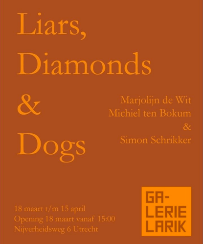 Flyer for group exhibition in Galerie Larik with Marjolijn de Wit