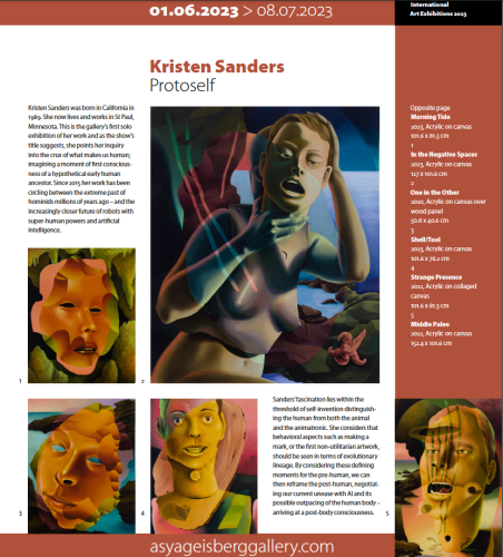 Kristen Sanders Protoself feature in Interantional Art Exhibitions
