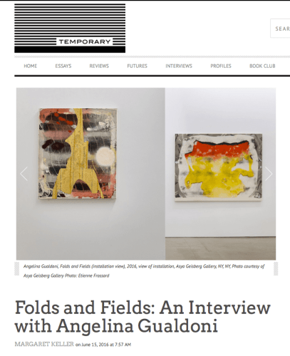 Folds and Fields: an interview with Angelina Gualdoni