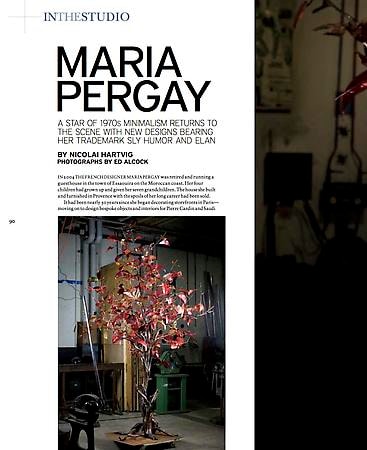 Maria Pergay profiled in Art + Auction