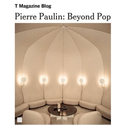Pierre Paulin in the New York Times