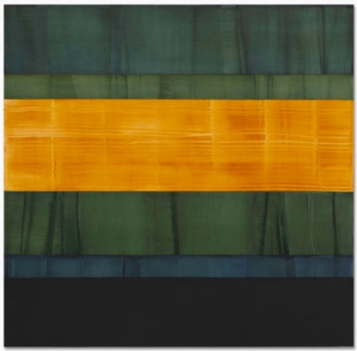 Ricardo Mazal, Composition in Greens 3, 2014, oil on linen, 71 x 73 inches/180.3 x 185.4 cm