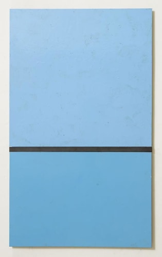 Untitled, 2012, rust preventive paint on steel, 30.25 x 18 inches