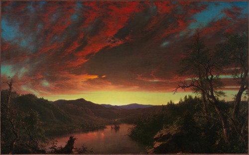 Twilight in the Wilderness, 1860. Frederic Edwin Church (American, 1826&amp;ndash;1900). Oil on canvas; framed: 124 x 185 x 13 cm (48 13/16 x 72 13/16 x 5 1/8 in.); unframed: 101.6 x 162.6 cm (40 x 64 in.). The Cleveland Museum of Art, Mr. and Mrs. William H. Marlatt Fund, 1965.233