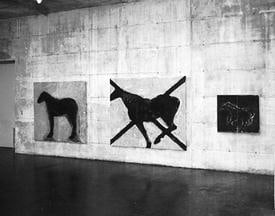 Installation view of&amp;nbsp;Non Mobilier, 1974-75 (left) in Susan Rothenberg: Matrix 3, Berkeley Art Museum &amp;amp; Pacific Film Archive, 1978

&amp;nbsp;