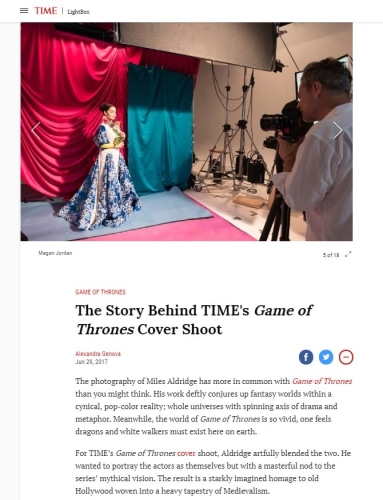 Miles Aldridge - The Story Behind TIME's Game of Throne's Cover Shoot - TIME