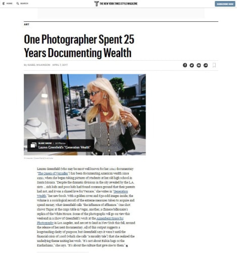 Lauren Greenfield - One Photographer Spent 25 Years Documenting Wealth - New York Times