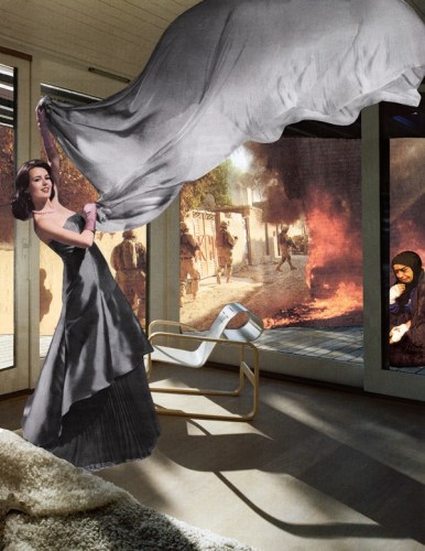 MARTHA ROSLER The Gray Drape, from the series House Beautiful: Bringing the War Home, New Series 2008