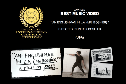 poster for Derek Boshier Wins Best Music Video at Calcutta International Cult Film Festival