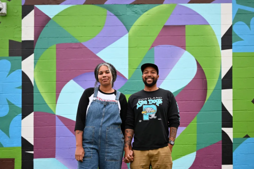 Artist couple Rachel and Ryan Adams are making their marks on Thompson’s Point - by Megan Gray for the Portland Press Herald
