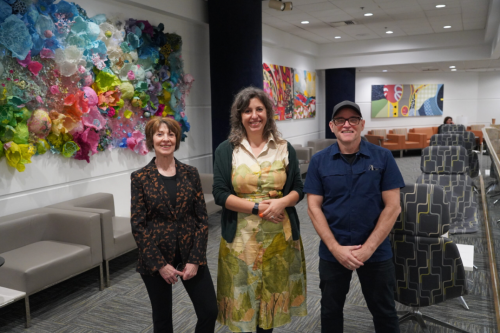 Art At Amtrak installation on display at Washington Union Station Metropolitan Lounge