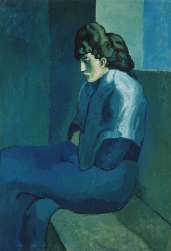 Pablo Picasso, Melancholy Woman, 1902-03

Oil on canvas, 39.3 by 27.2 inches

Detroit Institute of Arts