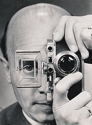 Umbo (Otto Umbehr), Self-portrait with Leica, 1952
