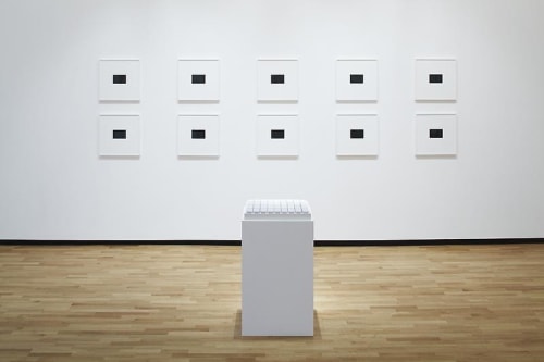 installation view of Katie Paterson's &quot;History of Darkness,&quot; 2010