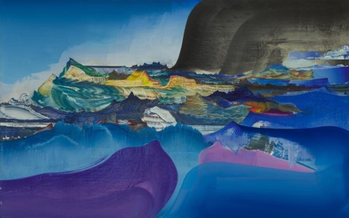 Amygdala, 2019, Oil on linen,
48 x 76 inches.&amp;nbsp;