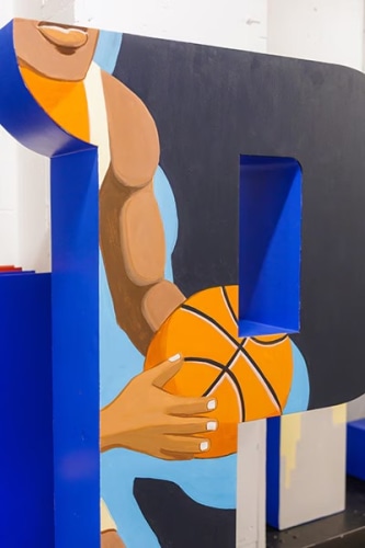 Conrad Egyir, NBA AfroFuture Festival Commission, 2025, Detroit, MI. Courtesy of the artist and the National Basketball Association.&amp;nbsp;