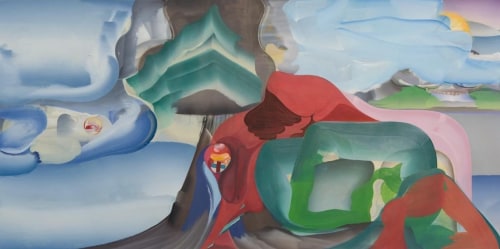 The Clock in the Woods by the Sea, 2012,
40 x 80 inches.&amp;nbsp;