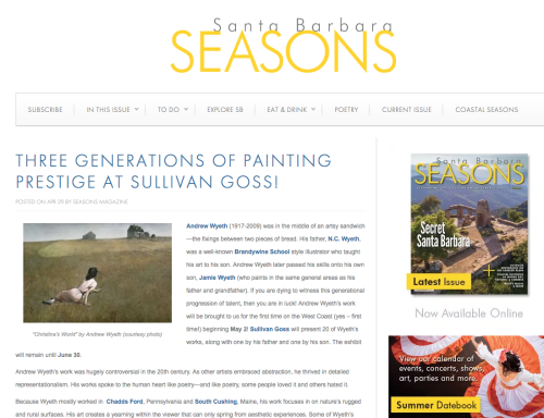 Three Generations of Painting Prestige at Sullivan Goss!