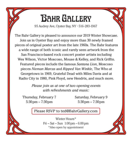 The Bahr is Back - Winter Showcase Opening Feb 8