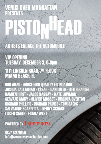 Piston Head - Artists Engage the Automobile - Exhibitions - Venus Over Manhattan