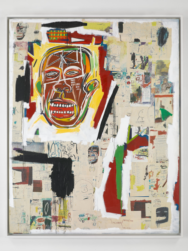 Jean-Michel Basquiat, King of the Zulus, 1984-85  Acrylic, oilstick, and Xerox collage on paper mounted on canvas.    Collection of (MAC) Museé d'Art Contemporain, Marseille © Estate of Jean-Michel Basquiat. Licensed by Artestar, New York