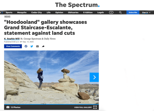 &quot;Hoodooland&quot; gallery showcases Grand Staircase-Escalante, statement against land cuts