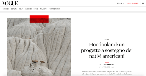 VOGUE Italia: Hoodooland: un progetto a sostegno dei nativi americani