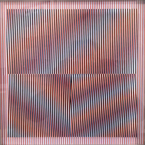 Carlos Cruz-Diez, 1923-2019), Cromointerferencia, 1978, Screenprint in Colors, on Plexiglas, H 11.875" x W 11.875", Signed, Dated and Numbered