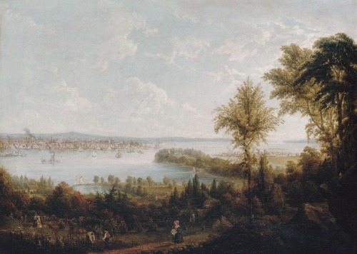 View of the Bay and City of New York from Weehawken, 1840