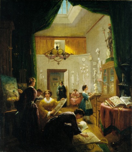 Louis Lang, Women's Art Class, ca. 1868