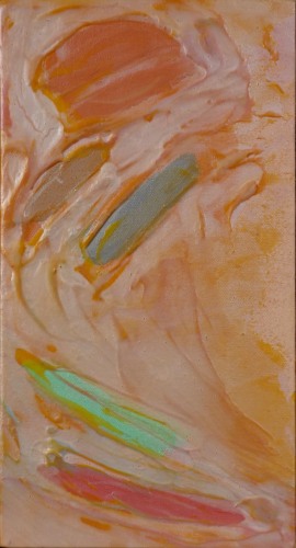Untitled (for Stewart), 1977, Acrylic on Canvas, H 14.75" x W 8", Signed, Dated, and Inscribed Verso