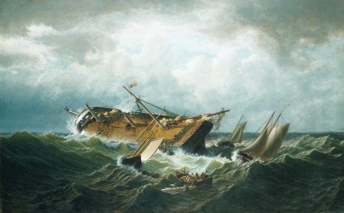 Shipwreck off Nantucket , circa 1860-61