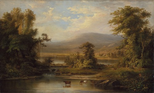 Landscape with Cows Watering in a Stream, 1871