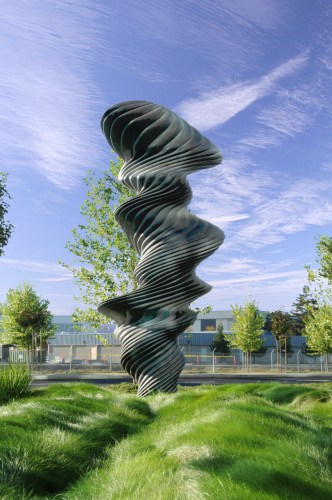 Black Spiral Dream Plaza - Moffett Towers - Projects - Cliff Garten Studio