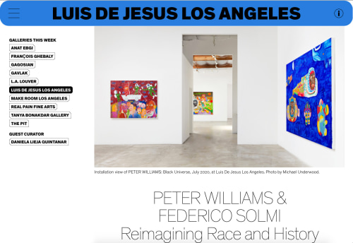 GalleryPlatform.LA - Projects - Luis De Jesus Los Angeles