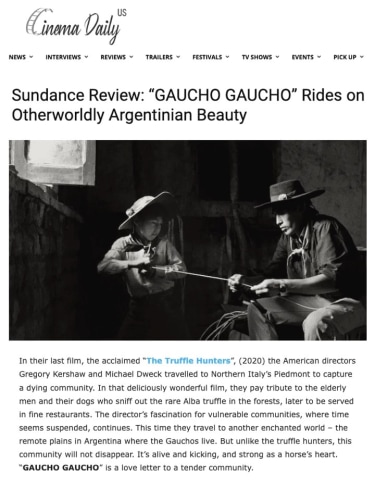 Sundance Review: “GAUCHO GAUCHO” Rides on Otherworldly Argentinian Beauty