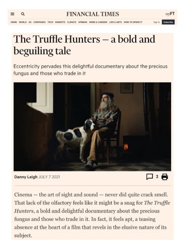 The Truffle Hunters — a bold and beguiling tale