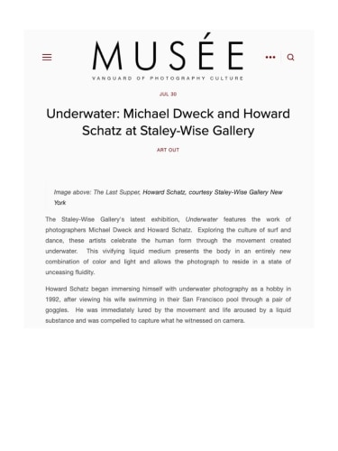 Underwater: Michael Dweck and Howard Schatz at Staley-Wise Gallery