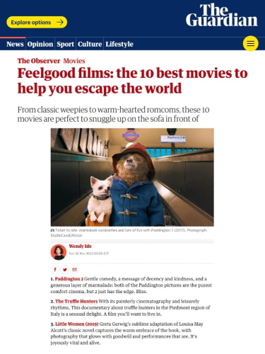 Feelgood films: the 10 best movies to help you escape the world