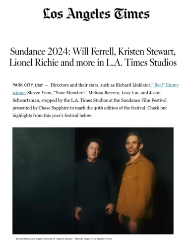 Sundance 2024: Will Ferrell, Kristen Stewart, Lionel Richie and more in L.A. Times Studios