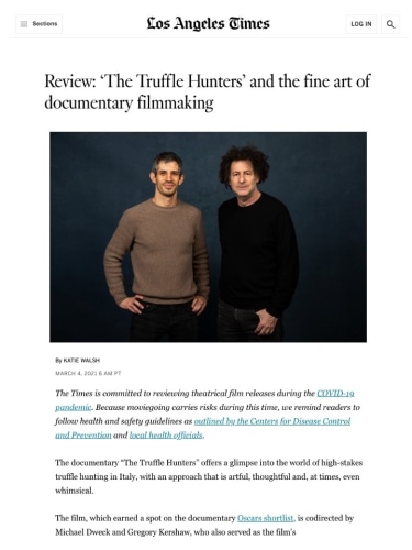 Review: ‘The Truffle Hunters’ and the fine art of documentary filmmaking