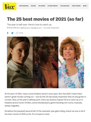 The 25 best movies of 2021 (so far)