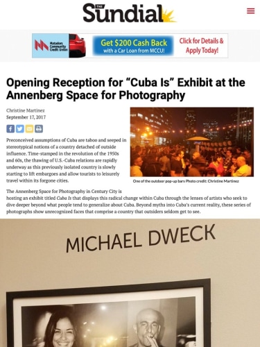Opening Reception for “Cuba Is” Exhibit at the Annenberg Space for Photography
