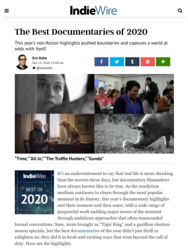 The Best Documentaries of 2020