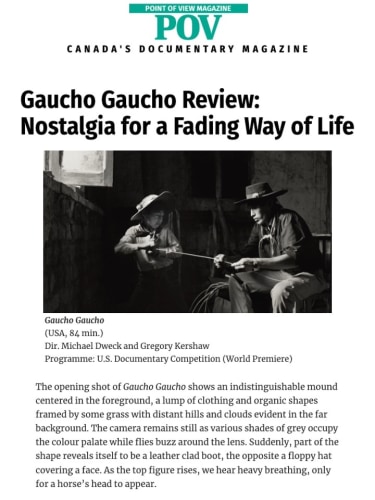 Gaucho Gaucho Review: Nostalgia for a Fading Way of Life