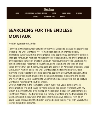 SEARCHING FOR THE ENDLESS MONTAUK