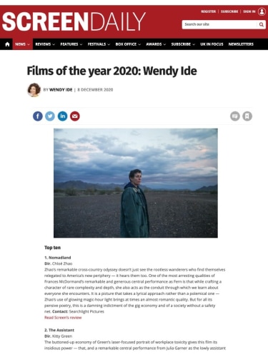 Films of the year 2020: Wendy Ide