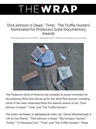 ‘Dick Johnson Is Dead,’ ‘Time,’ ‘The Truffle Hunters’ Nominated for Producers Guild Documentary Awards